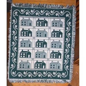 Crown Crafts Throw Blanket Home House Grandma Core 54x45" Vintage Made in USA